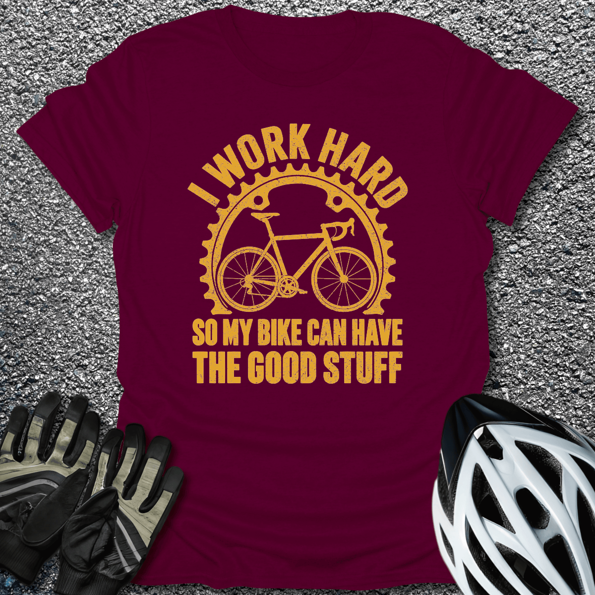The Good Stuff T-Shirt in S / Maroon from CycleTees
