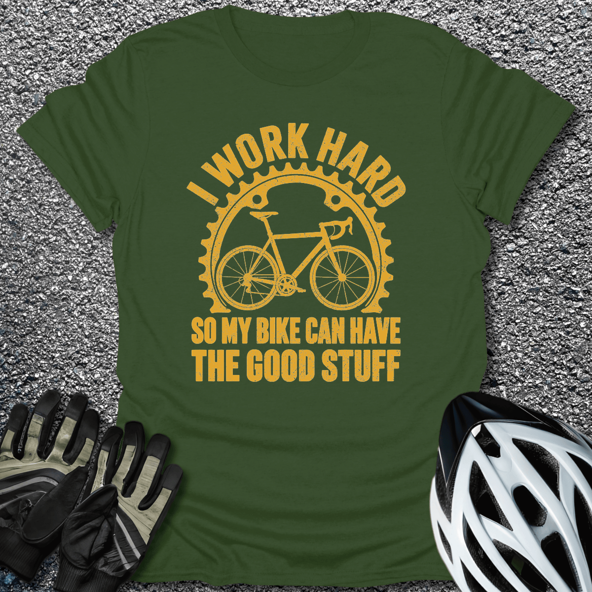 The Good Stuff T-Shirt in S / Military Green from CycleTees