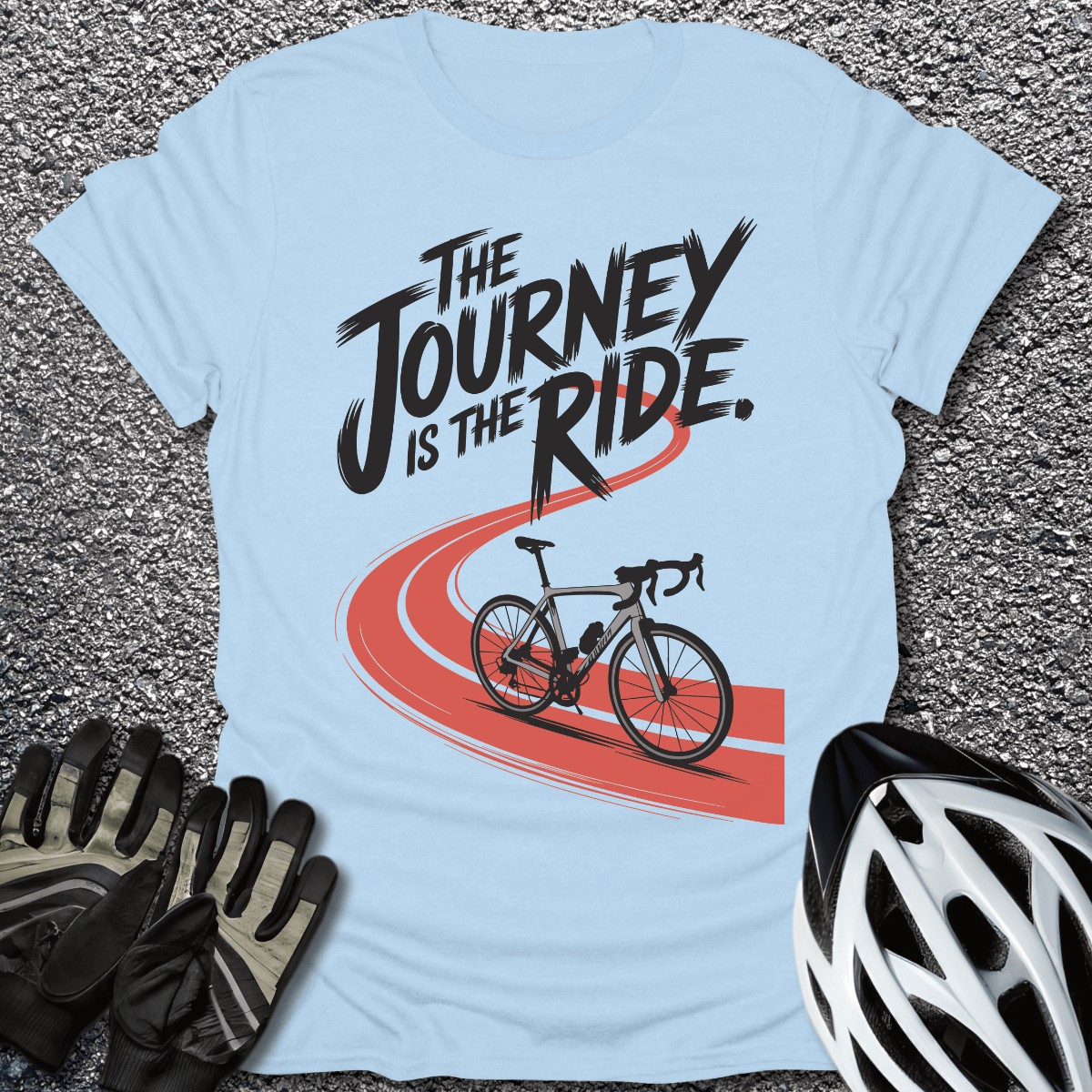 The Journey T-Shirt in Light Blue / S from CycleTees