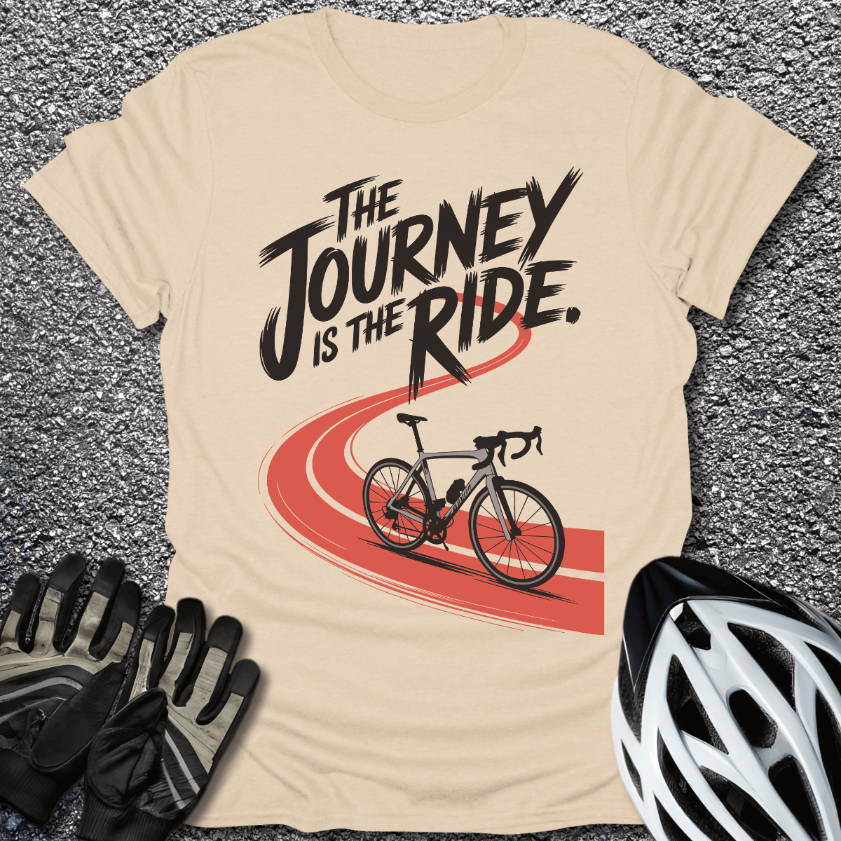 The Journey T-Shirt in Sand / S from CycleTees