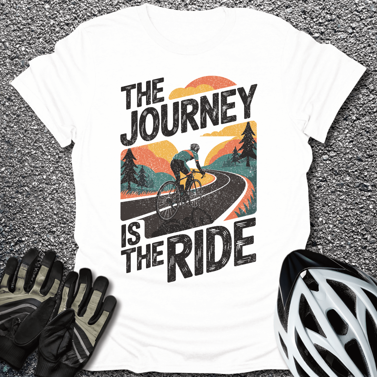 The Journey Vintage T-Shirt in White / S from CycleTees