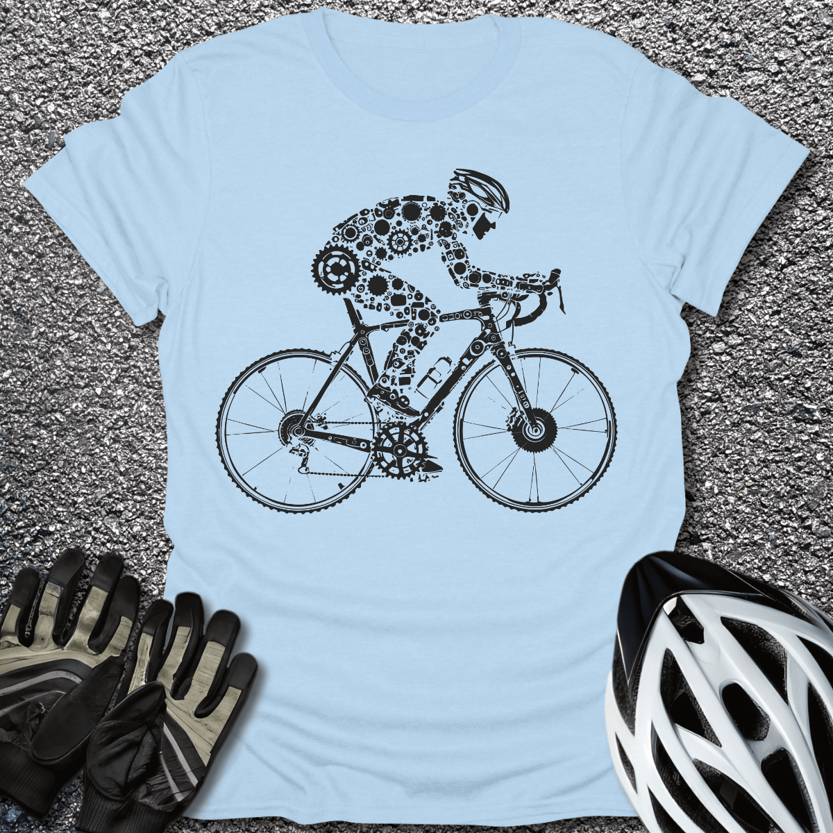 The Mechanic T-Shirt in Light Blue / S from CycleTees