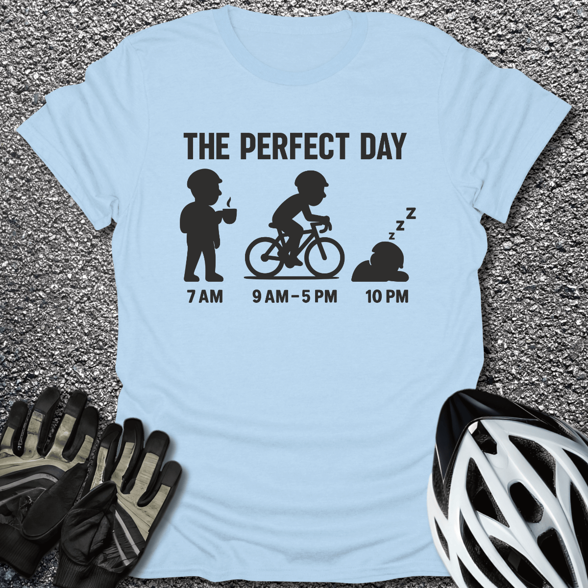 The Perfect Day T-Shirt in Light Blue / S from CycleTees