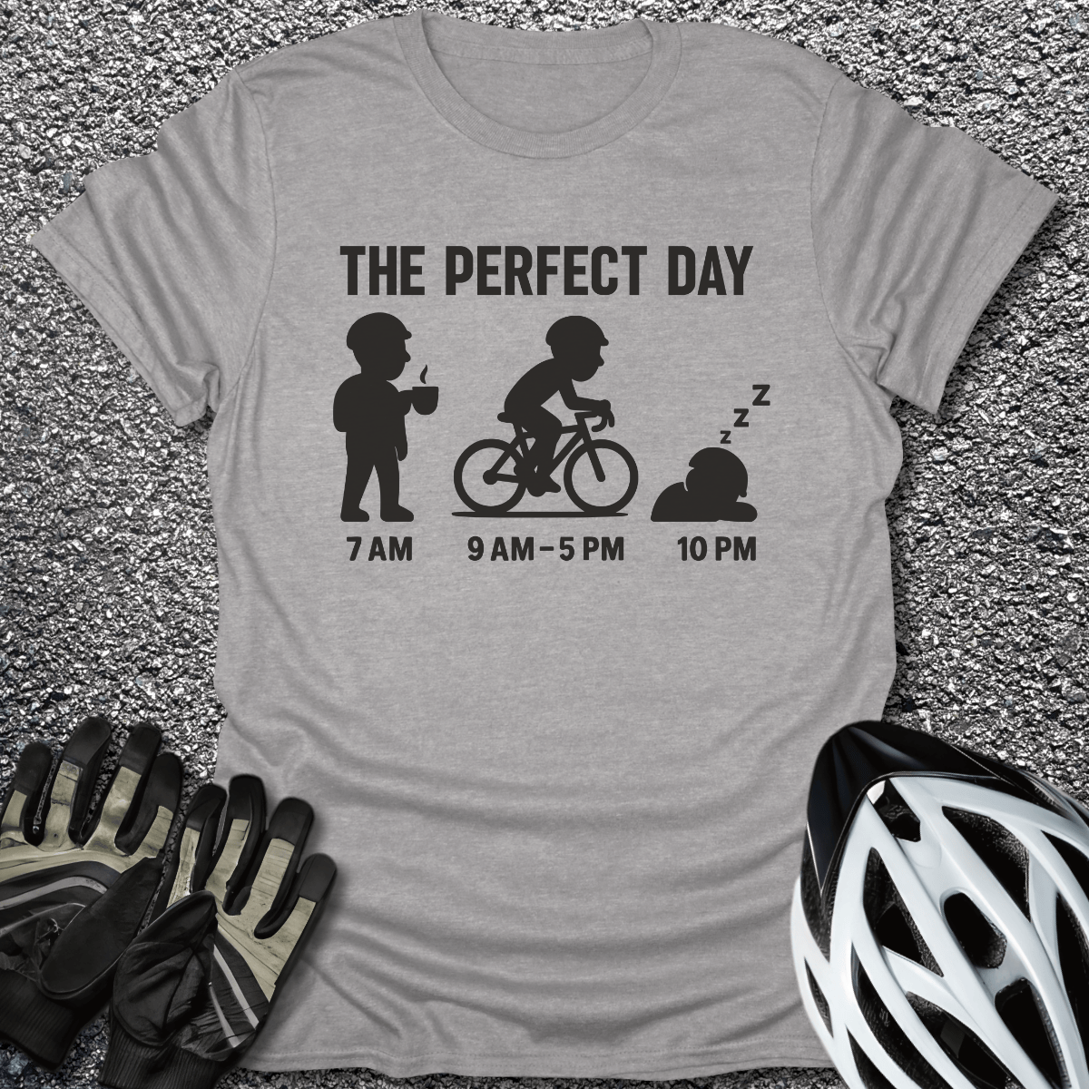 The Perfect Day T-Shirt in Sport Grey / S from CycleTees