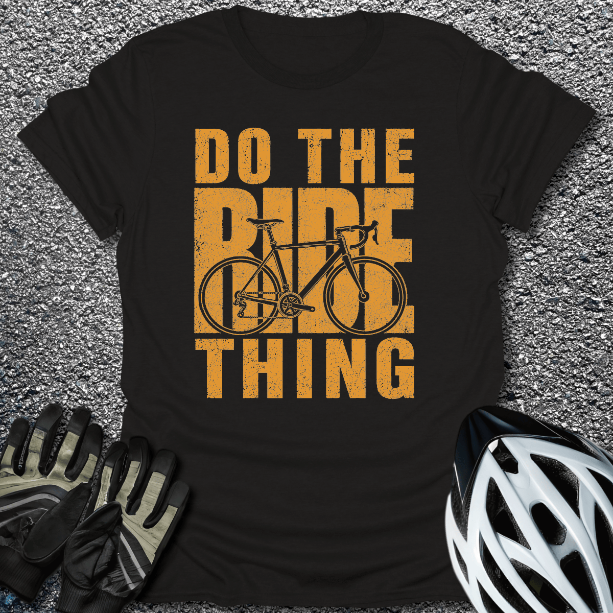 The Ride Thing T-Shirt in Black / S from CycleTees