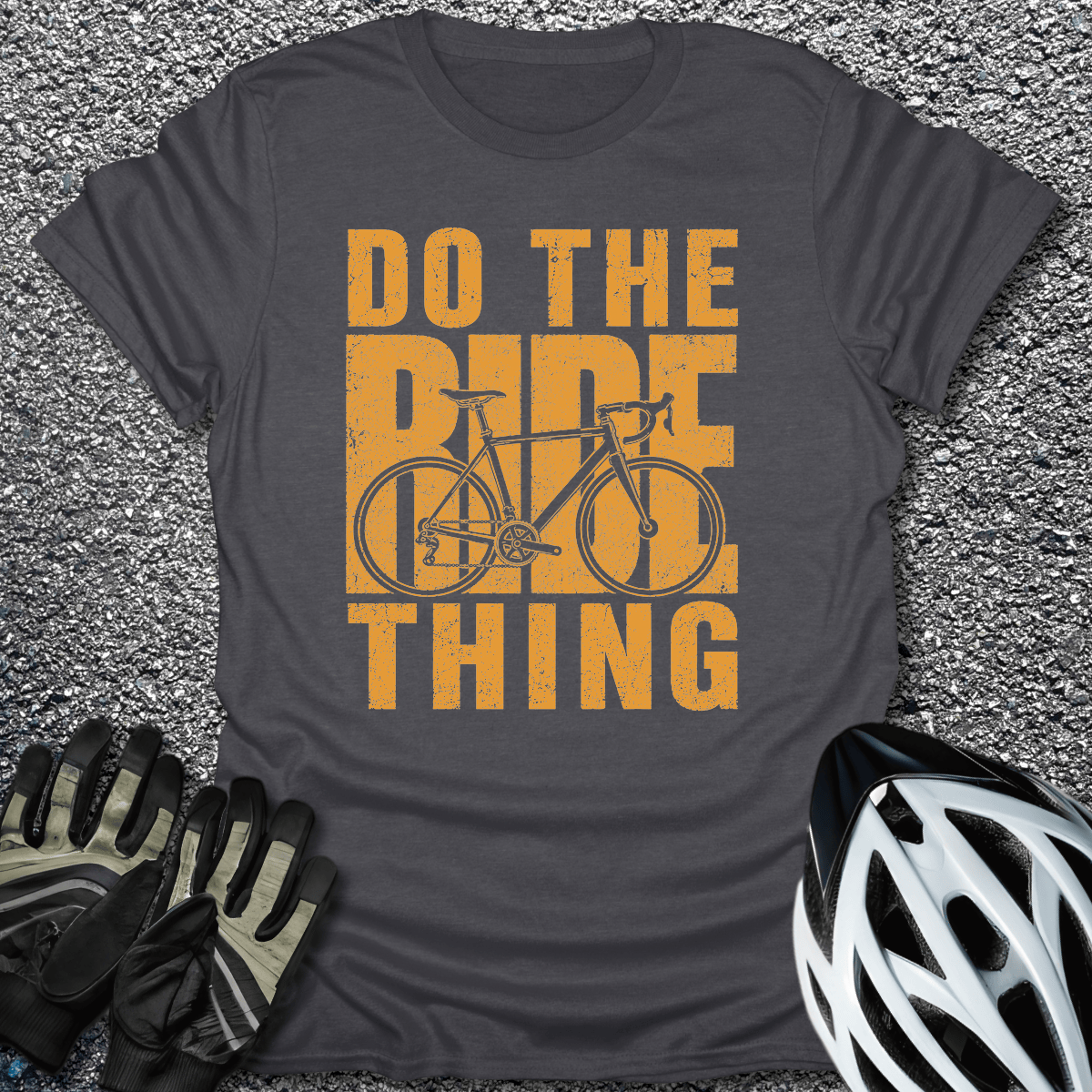The Ride Thing T-Shirt in Dark Heather / S from CycleTees