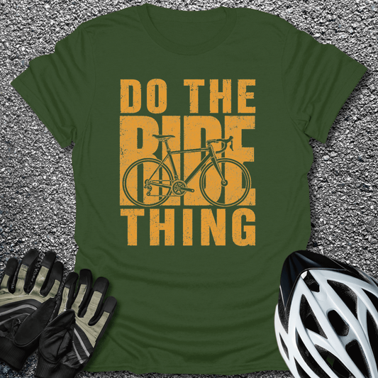 The Ride Thing T-Shirt in Military Green / S from CycleTees