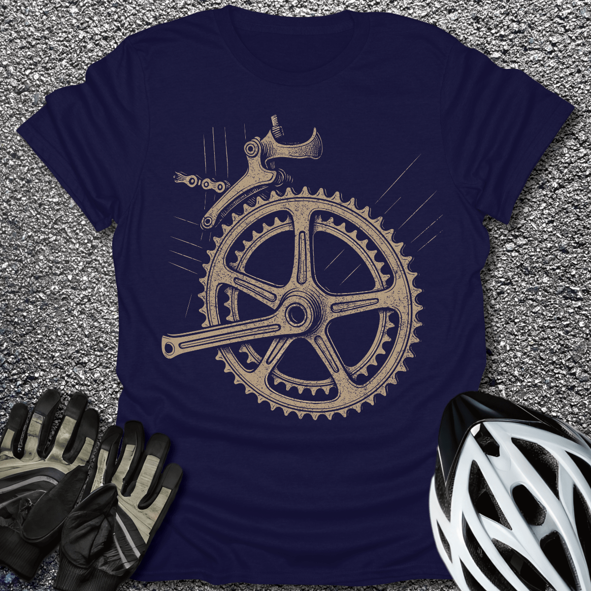 The Spinner T-Shirt in Navy / S from CycleTees