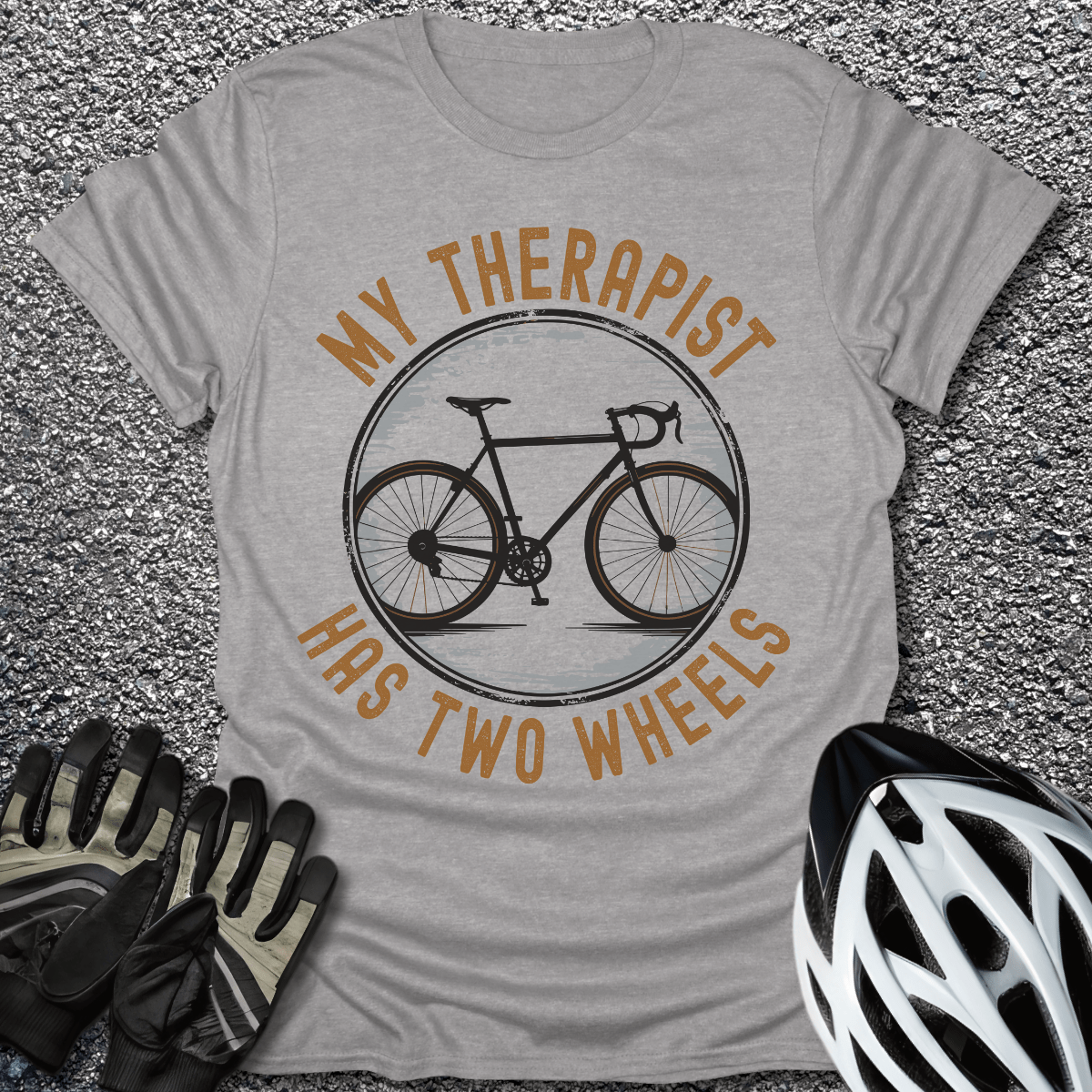 Therapist on Wheels T-Shirt in Sport Grey / S from CycleTees