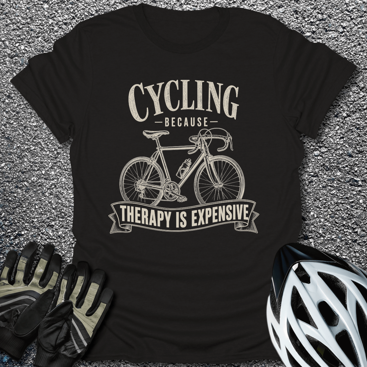 Therapy is Expensive T-Shirt in Black / S from CycleTees
