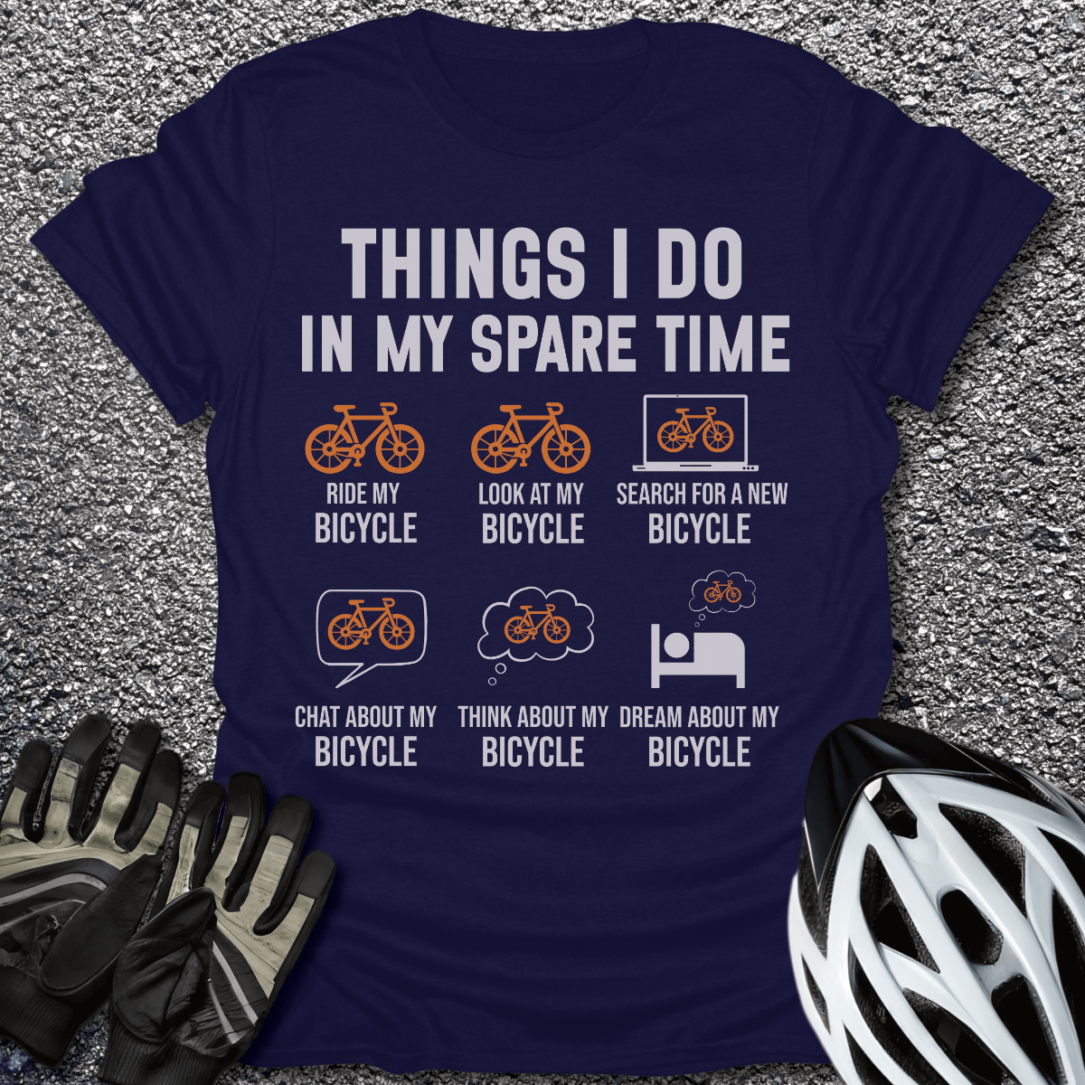 Things I Do T-Shirt in Navy / S from CycleTees