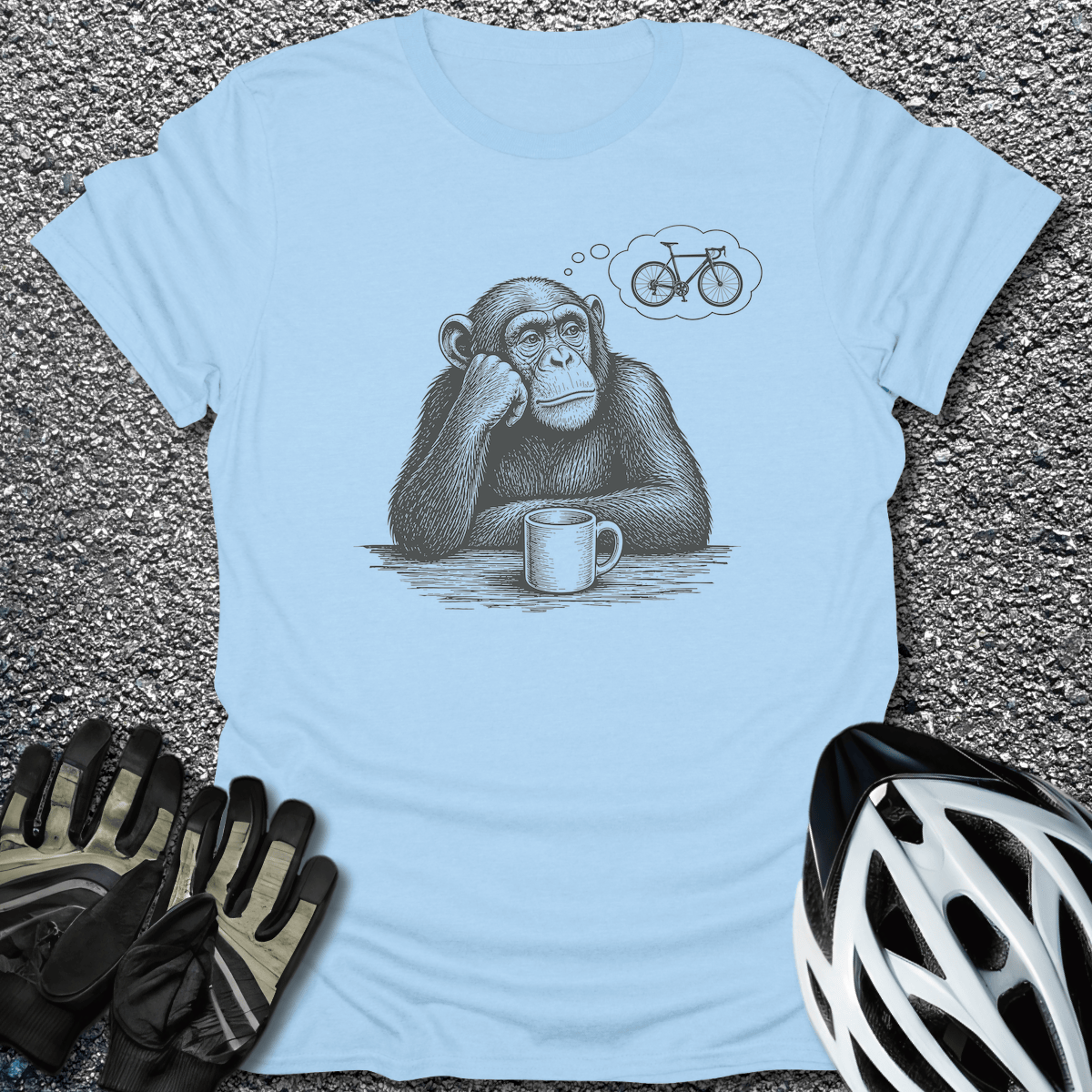 Thinking About It T-Shirt in Light Blue / S from CycleTees