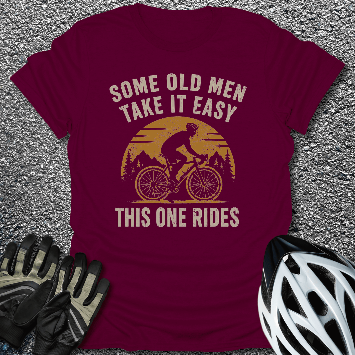 This One Rides T-Shirt in S / Maroon from CycleTees