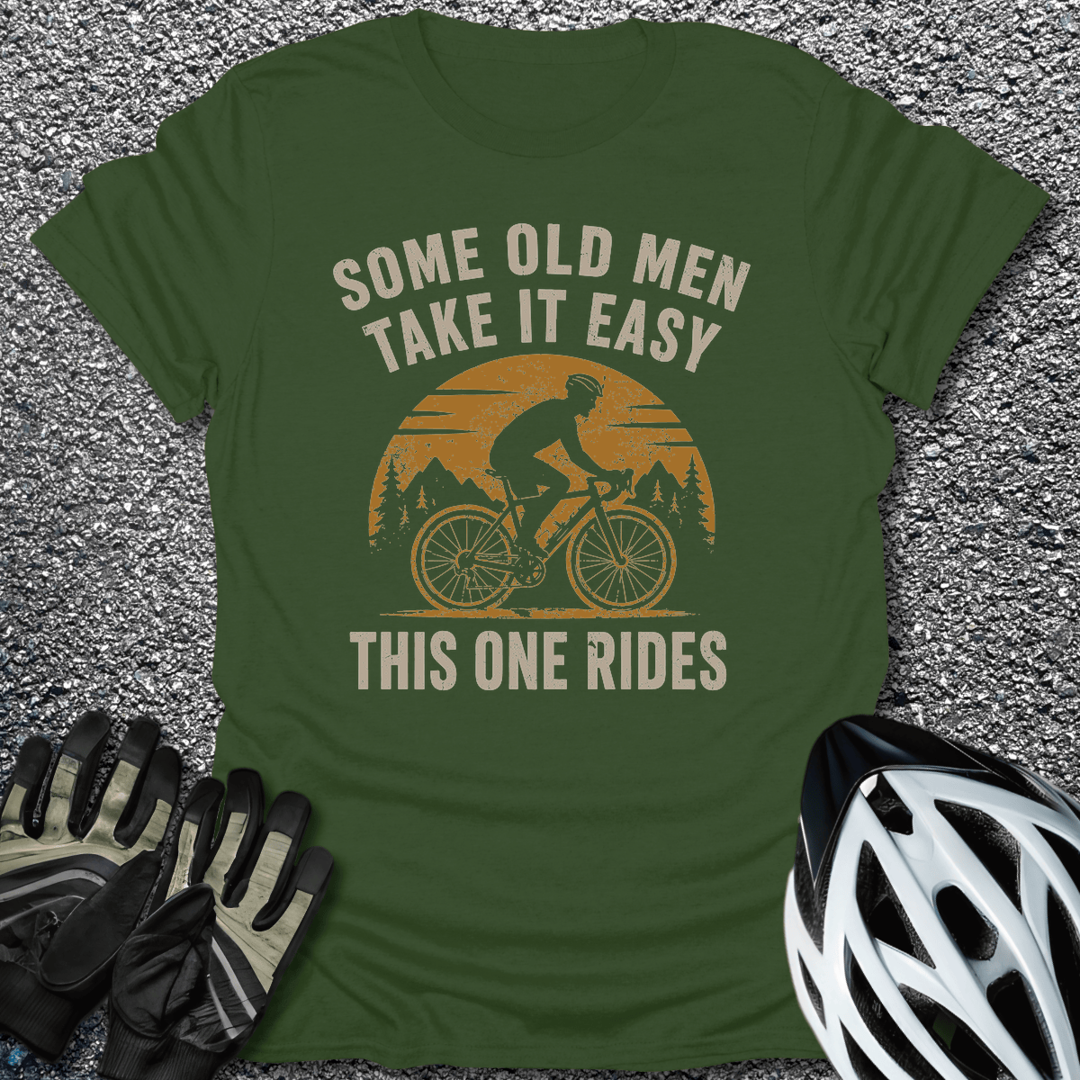 This One Rides T-Shirt in S / Military Green from CycleTees