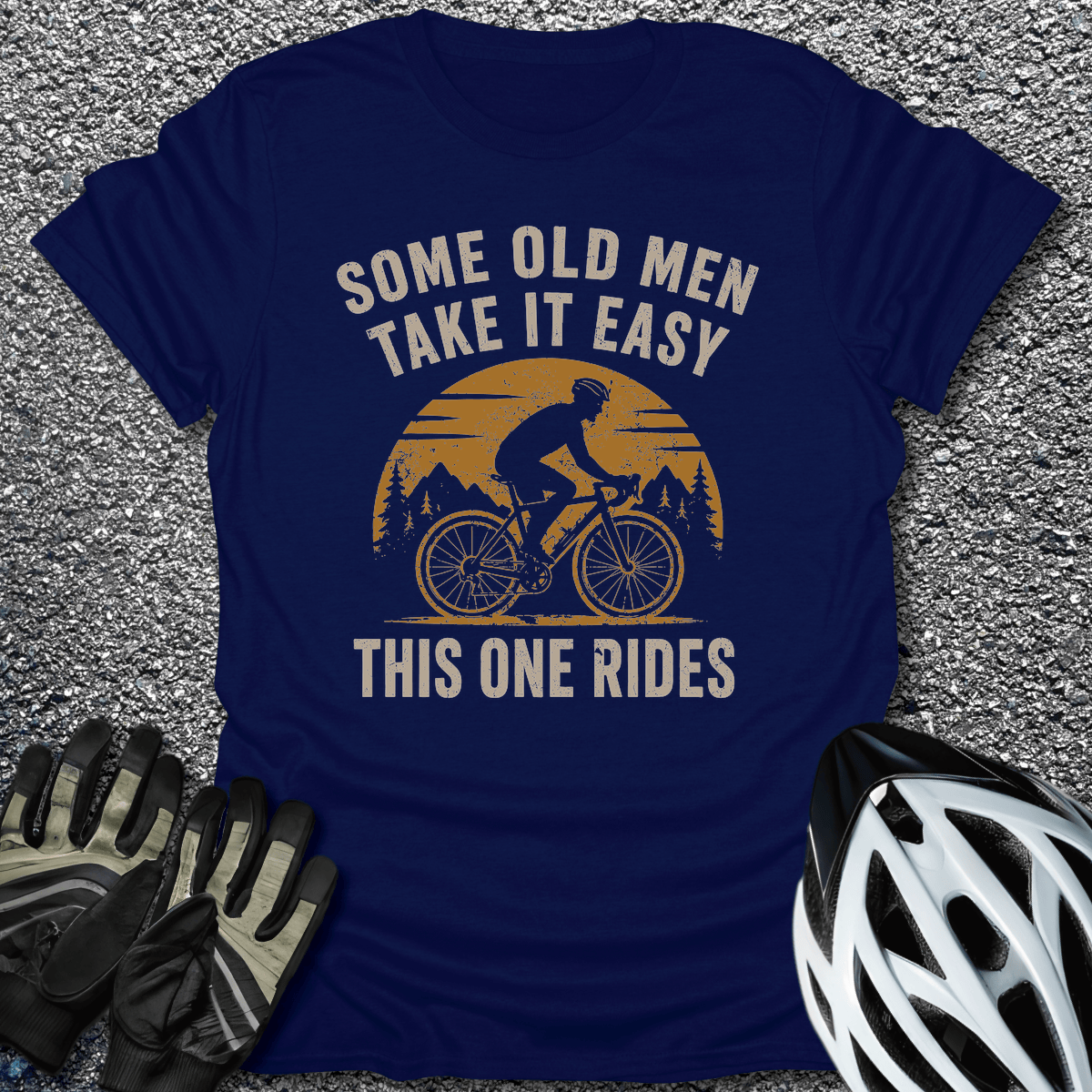 This One Rides T-Shirt in S / Navy from CycleTees