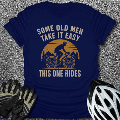 This One Rides T-Shirt in S / Navy from CycleTees