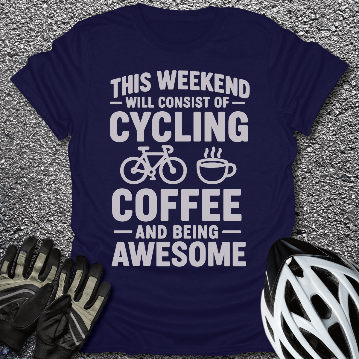 This Weekend T-Shirt in Navy / S from CycleTees