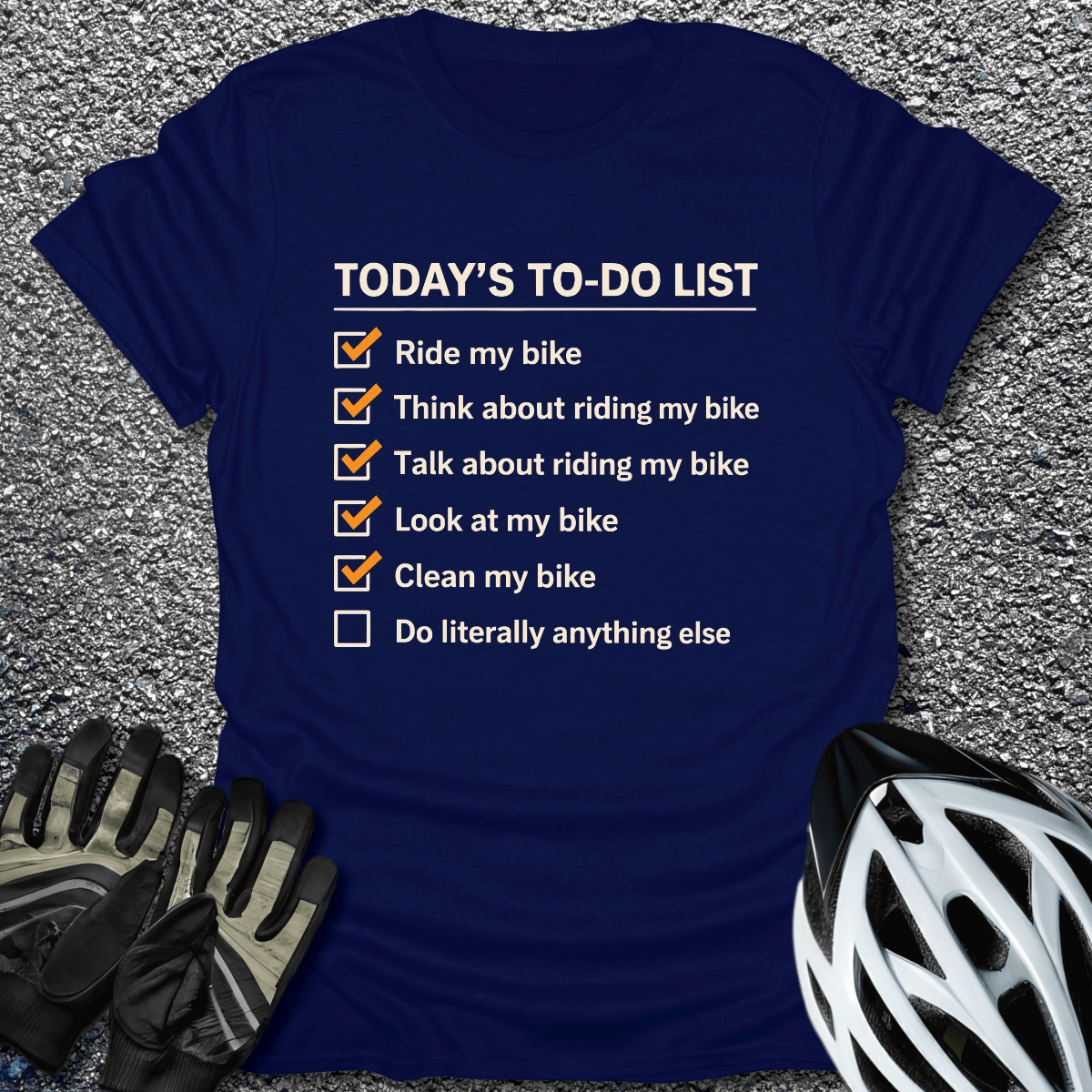 To-Do List T-Shirt in Navy / S from CycleTees