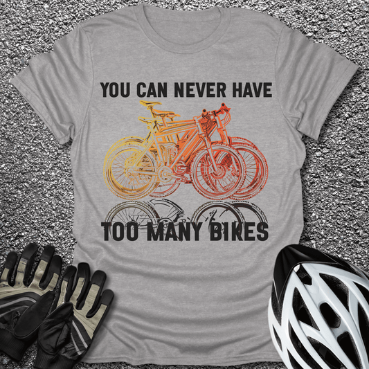 Too Many Bikes T-Shirt in Sport Grey / S from CycleTees