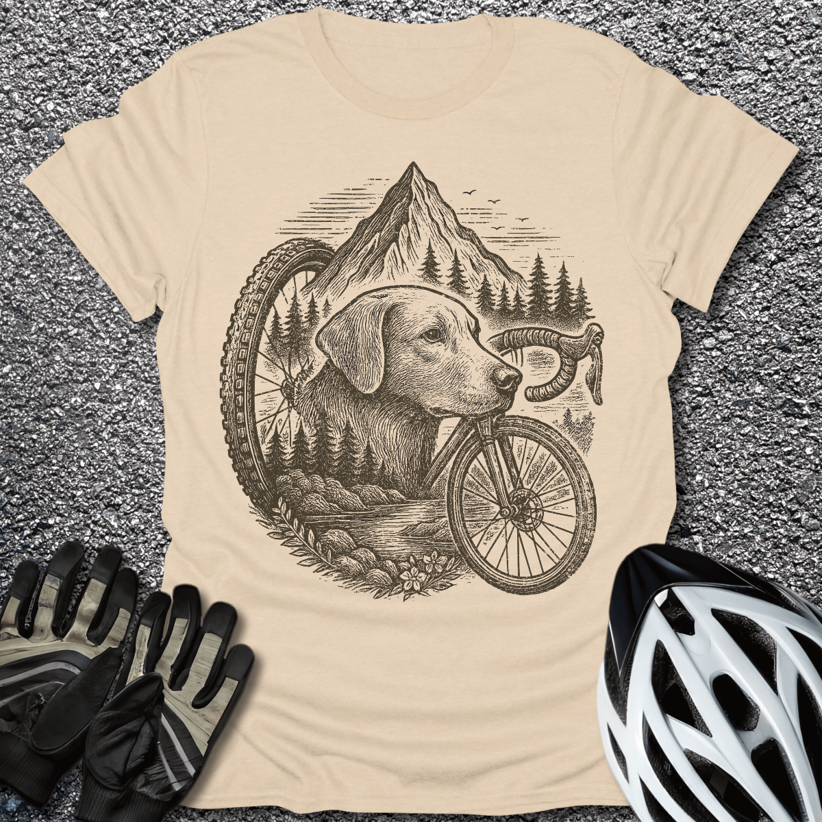 Trail Buddy T-Shirt in Sand / S from CycleTees