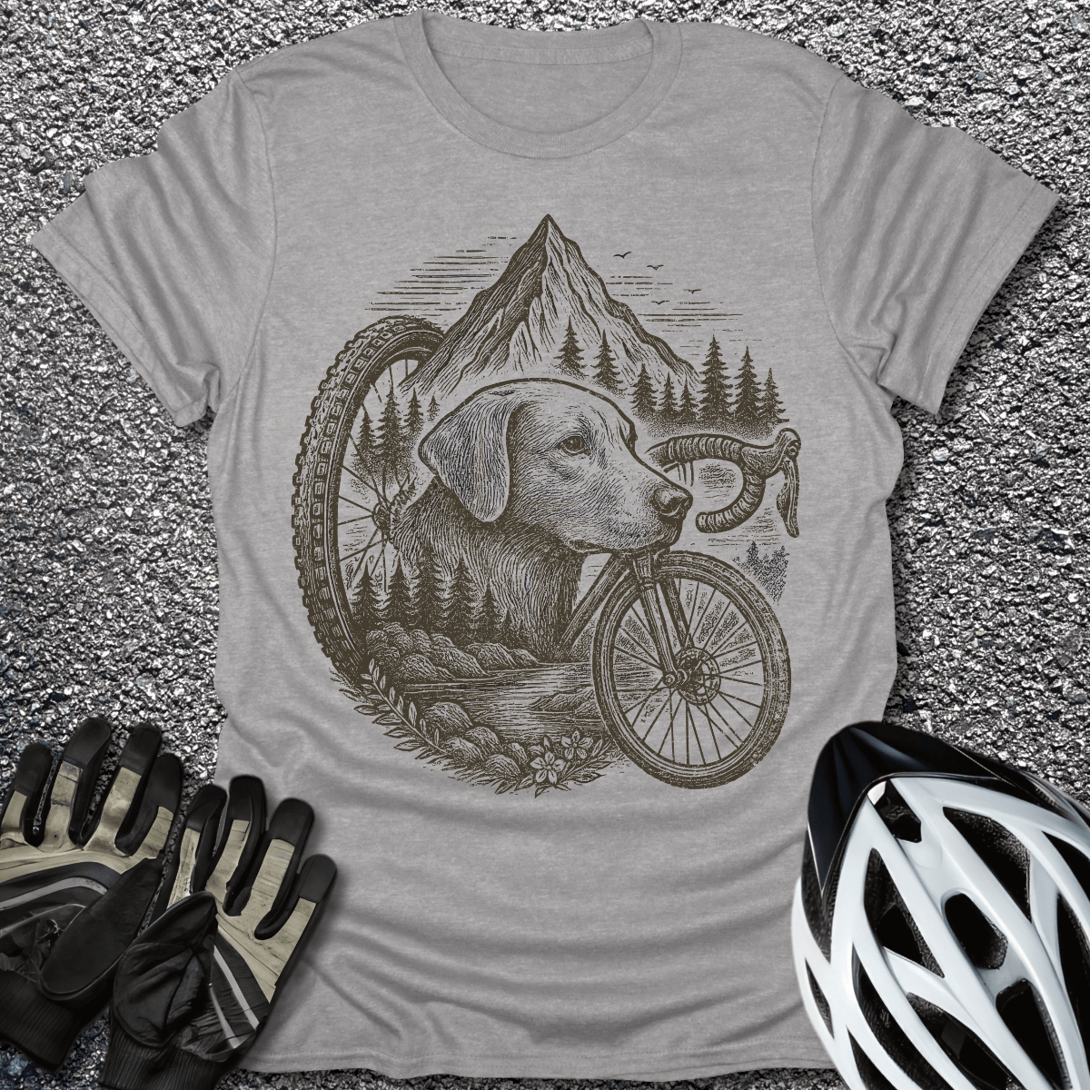 Trail Buddy T-Shirt in Sport Grey / S from CycleTees