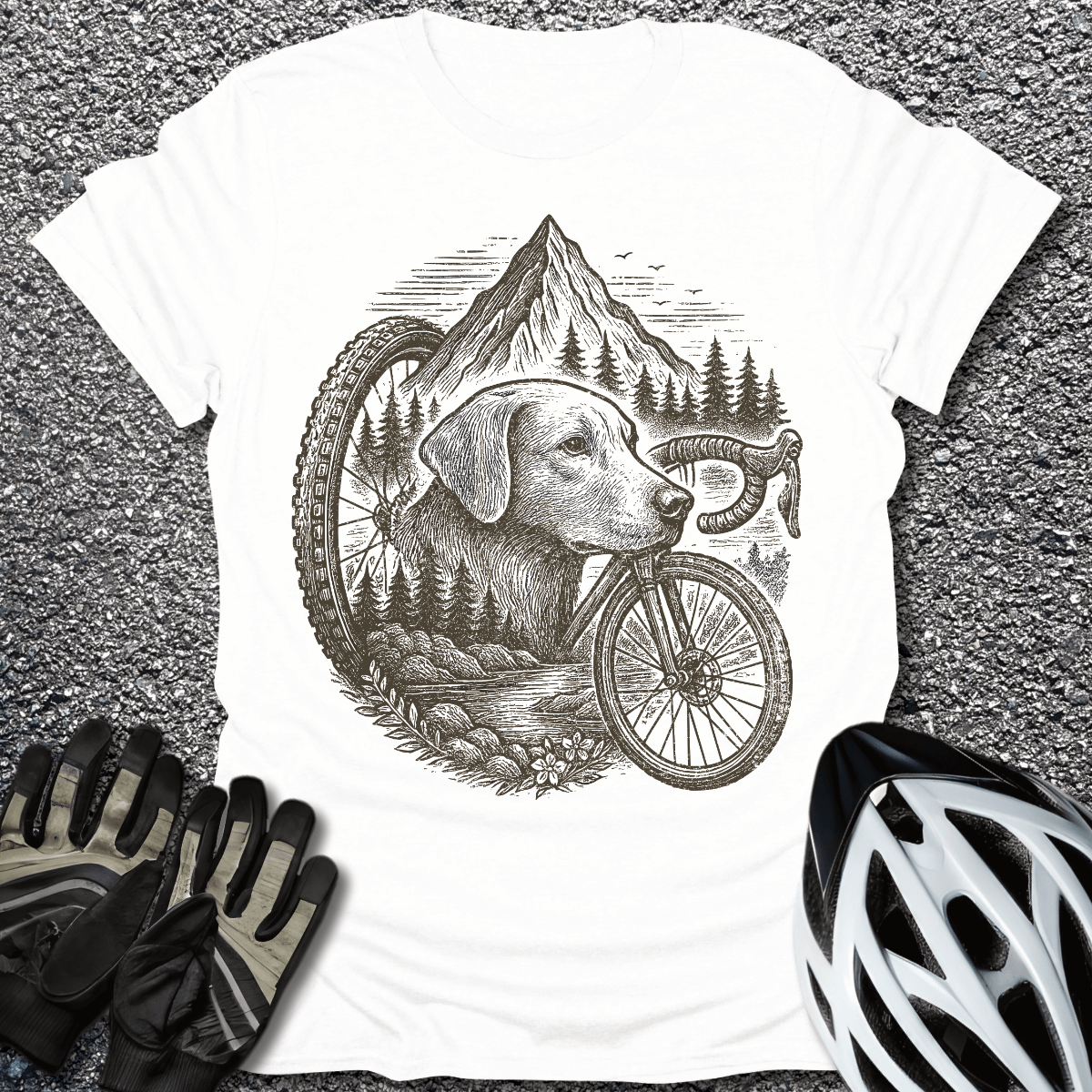 Trail Buddy T-Shirt in White / S from CycleTees
