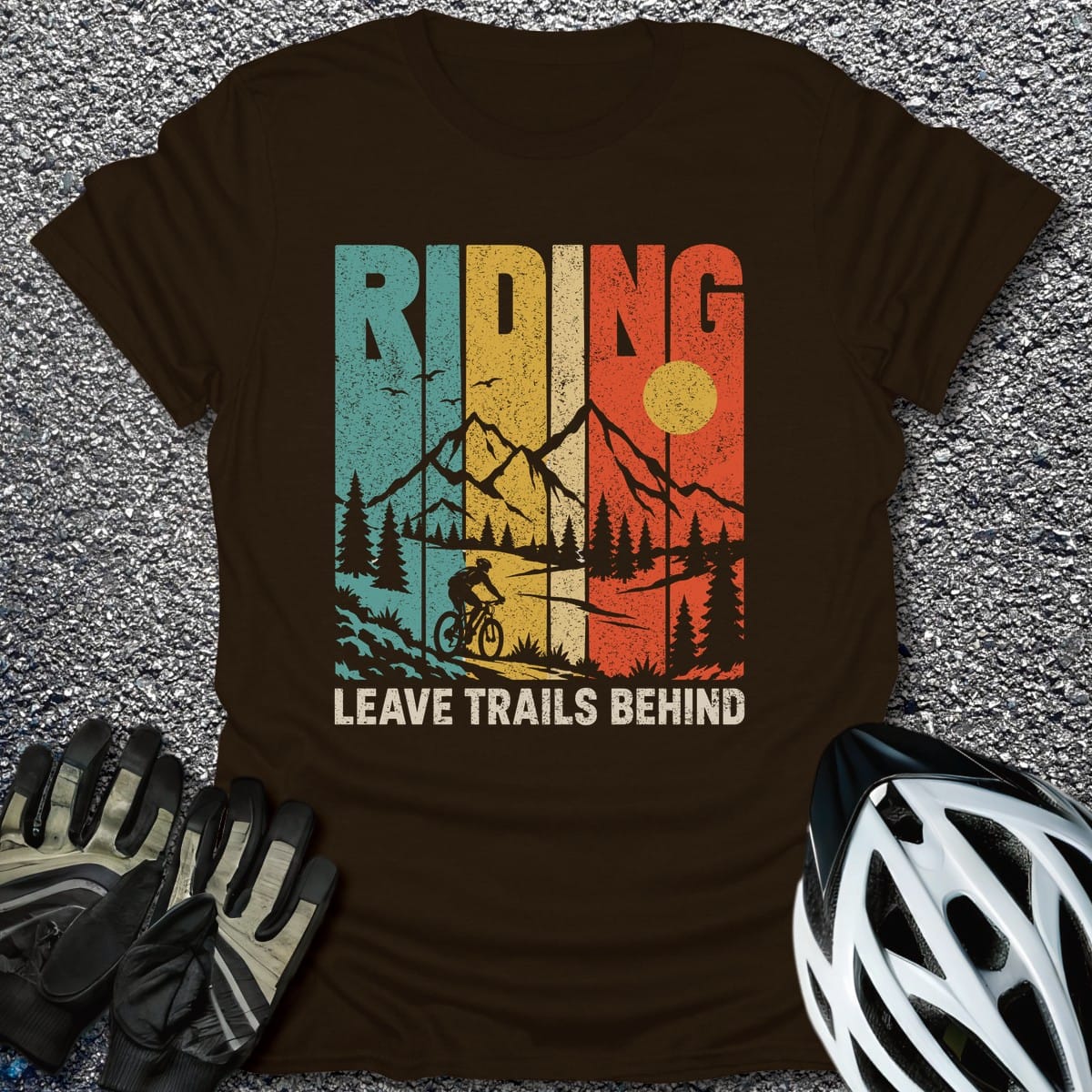 Trails Behind T-Shirt in Dark Chocolate / S from CycleTees
