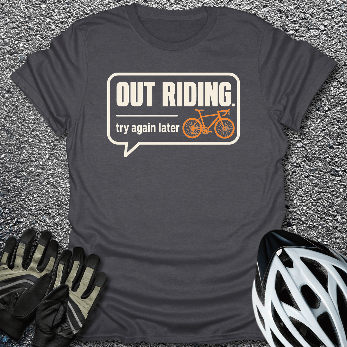 Try Again Later T-Shirt in Dark Heather / S from CycleTees