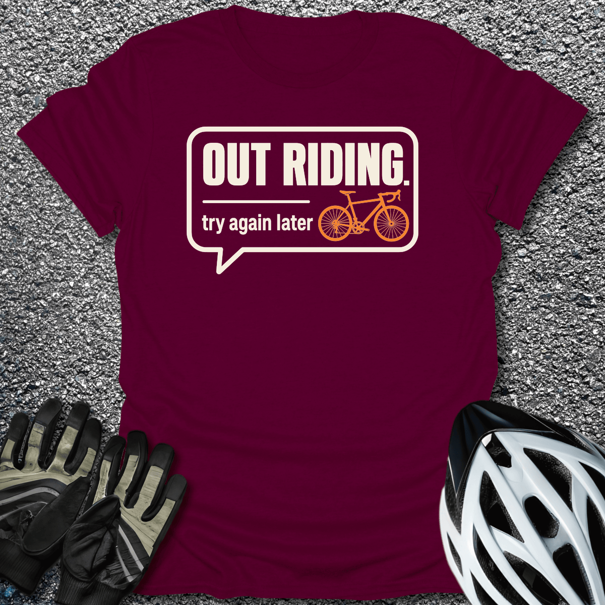 Try Again Later T-Shirt in Maroon / S from CycleTees