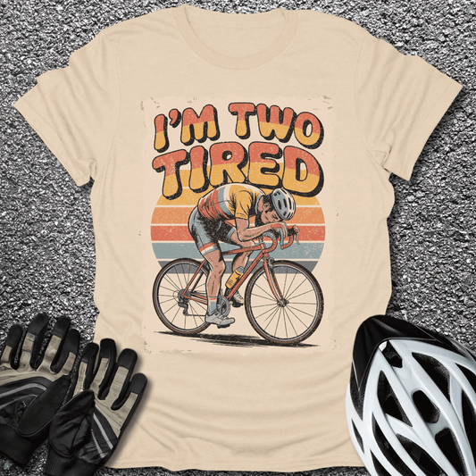 Two Tired T-Shirt in Sand / S from CycleTees