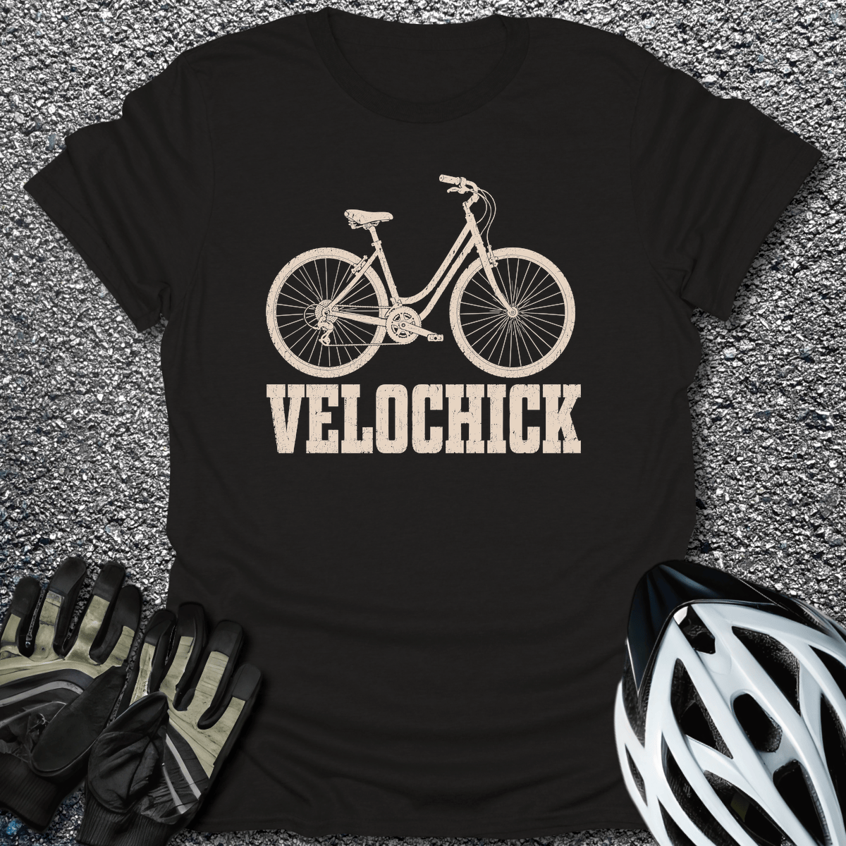 Velochick T-Shirt in Black / S from CycleTees