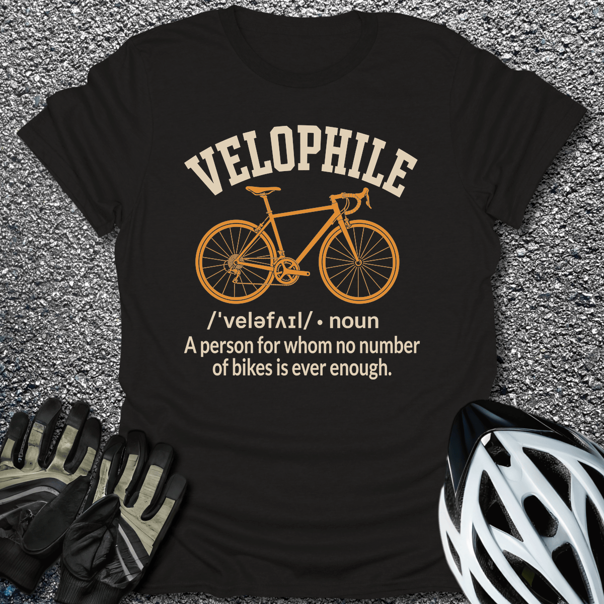Velophile T-Shirt in Black / S from CycleTees