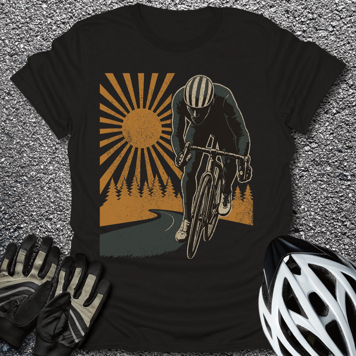 Vintage Ride T-Shirt in Black / S from CycleTees