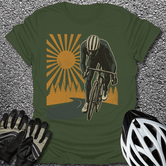 Vintage Ride T-Shirt in Military Green / S from CycleTees