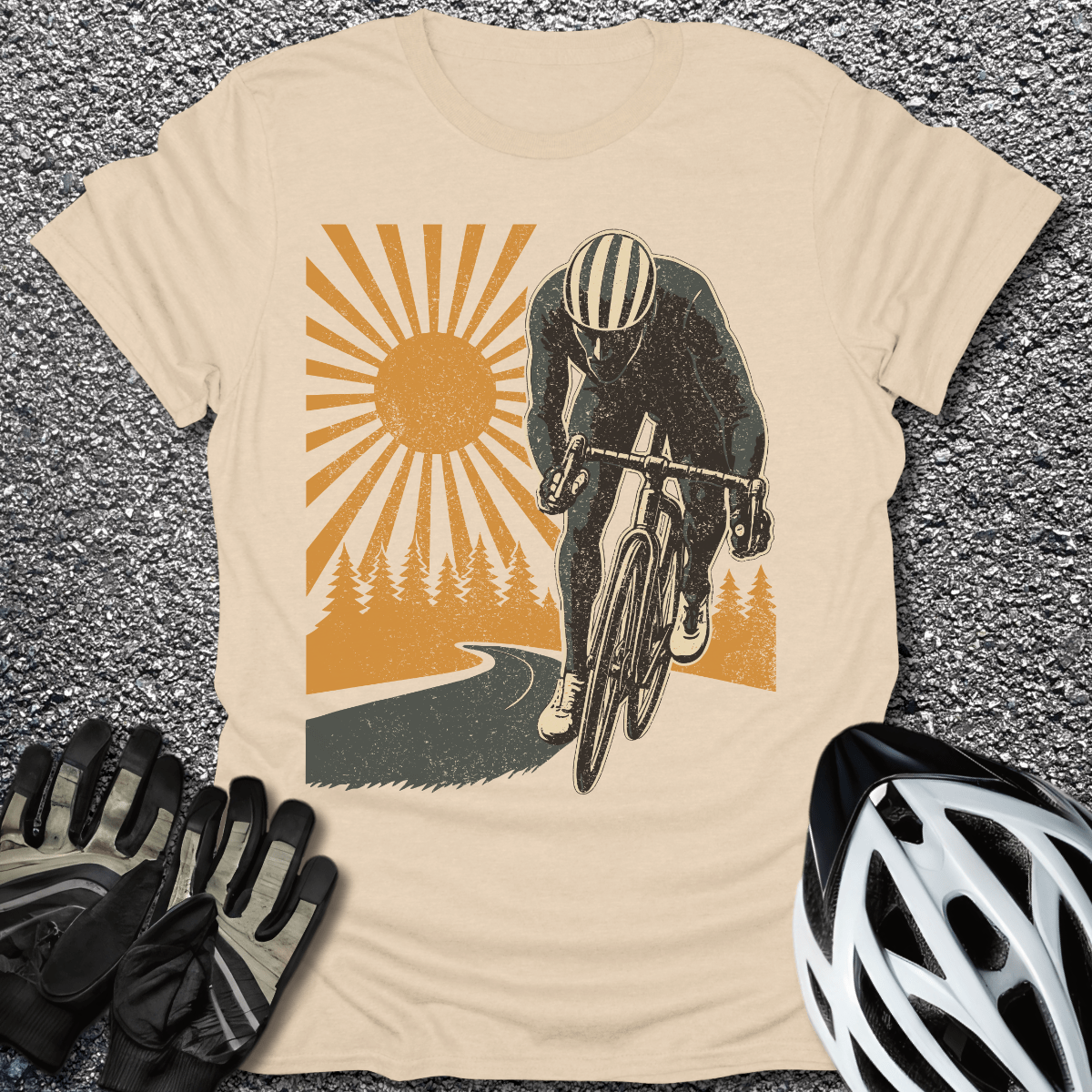 Vintage Ride T-Shirt in Sand / S from CycleTees
