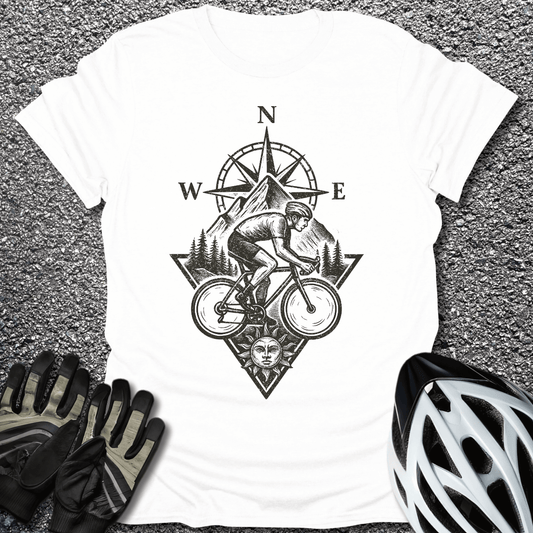 Wander on Wheels T-Shirt in White / S from CycleTees