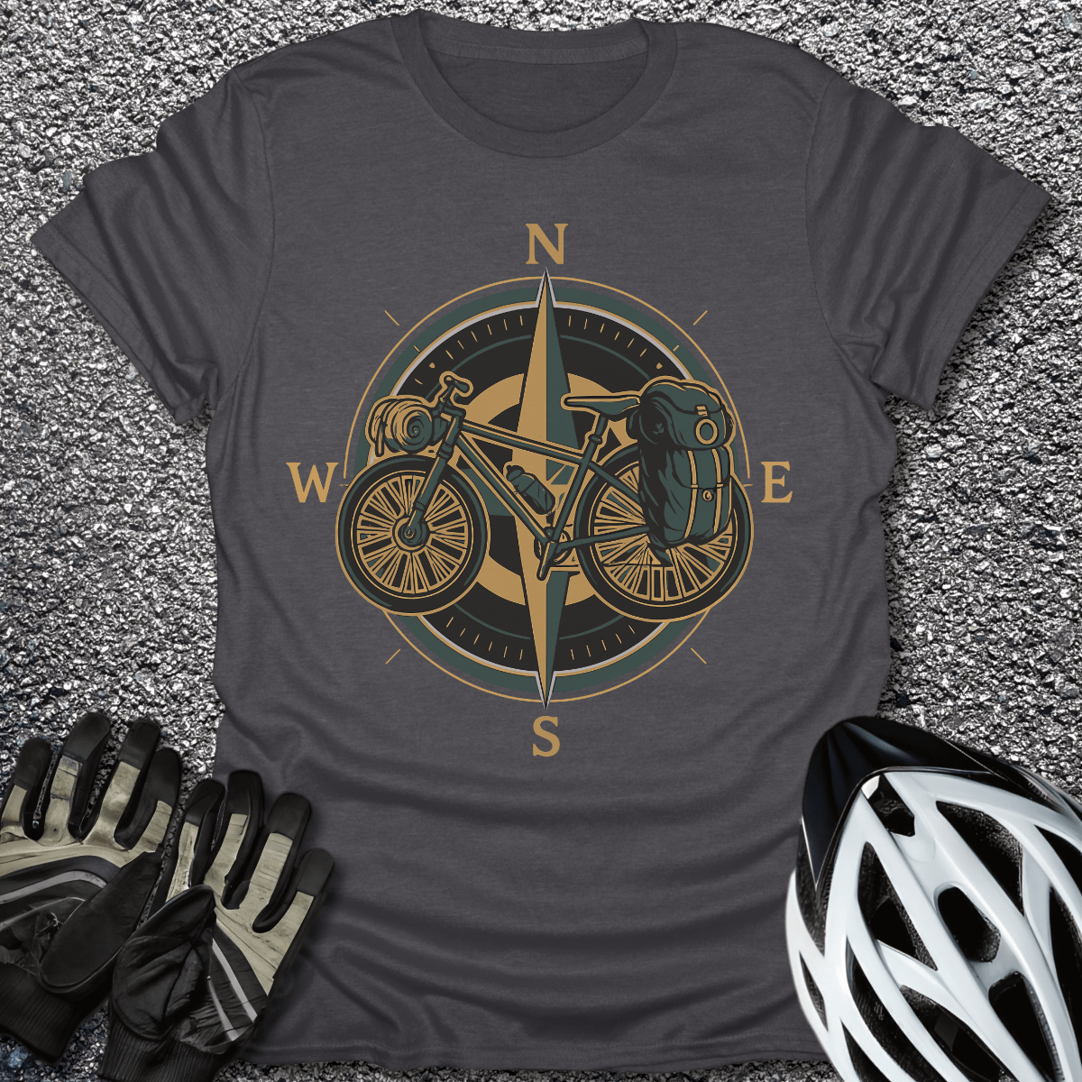 Wanderbike T-Shirt in Dark Heather / S from CycleTees