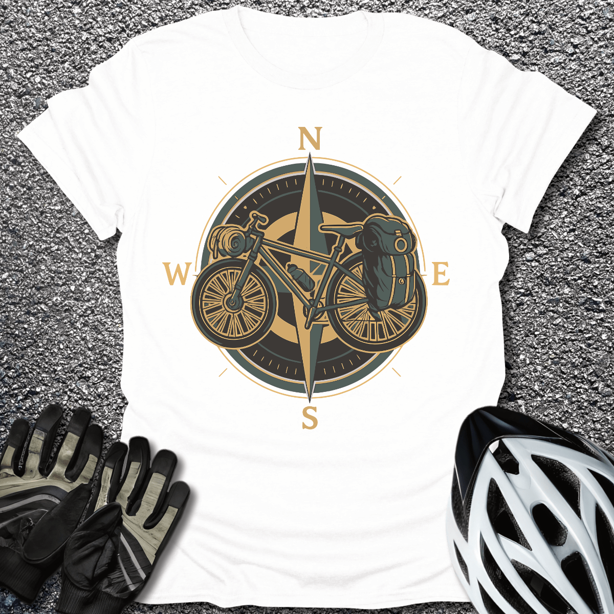 Wanderbike T-Shirt in White / S from CycleTees