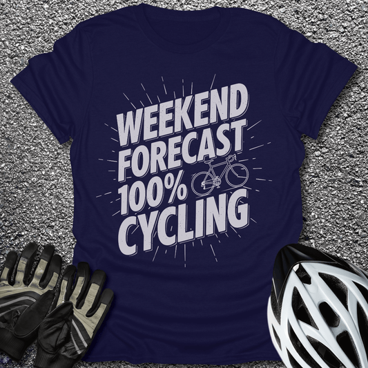 Weekend Forecast T-Shirt in Navy / S from CycleTees