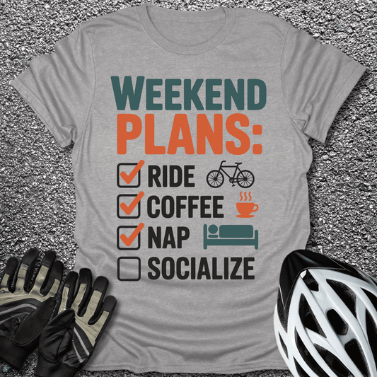 Weekend Plans T-Shirt in Sport Grey / S from CycleTees