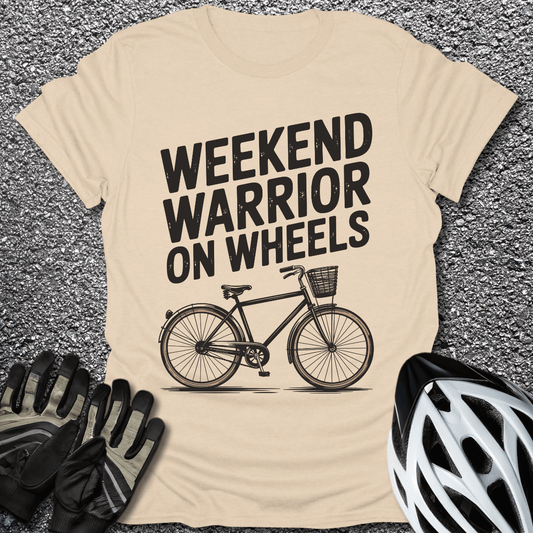 Weekend Warrior T-Shirt in Sand / S from CycleTees