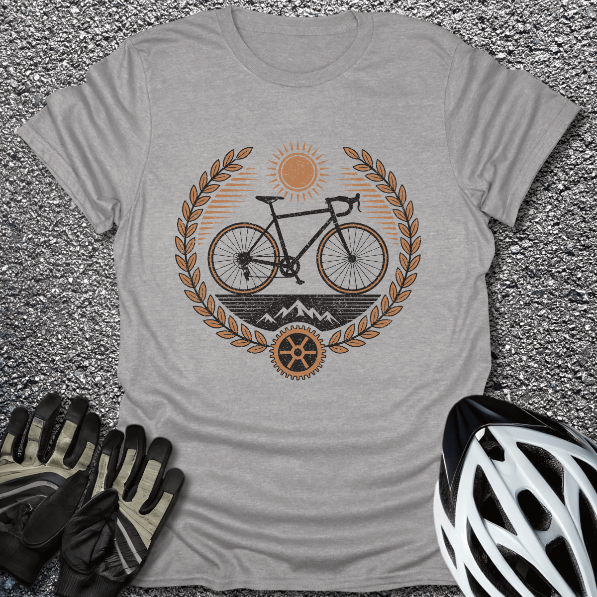 Wheels of Glory T-Shirt in Sport Grey / S from CycleTees