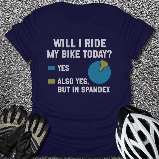 Will I Ride T-Shirt in Navy / S from CycleTees