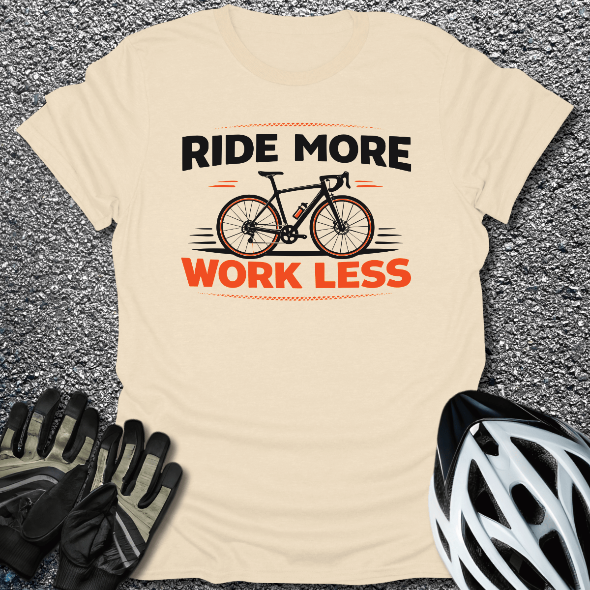 Work Less T-Shirt in Natural / S from CycleTees