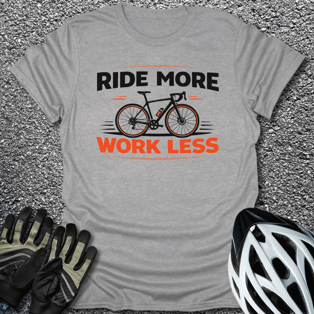 Work Less T-Shirt in Sport Grey / S from CycleTees