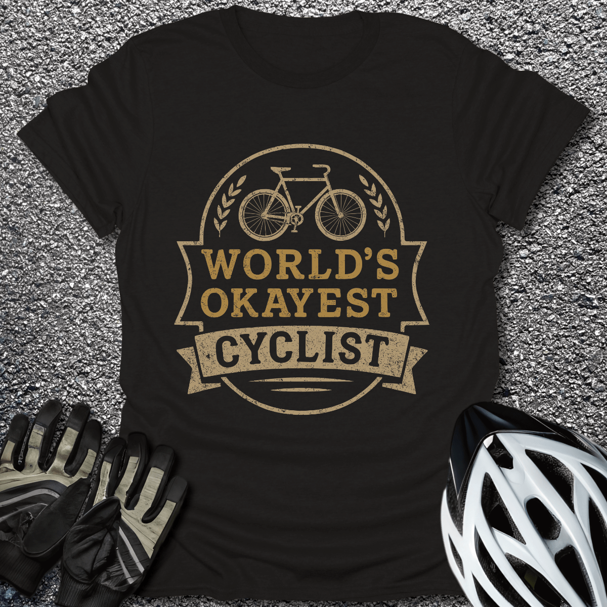 World's Okayest T-Shirt in Black / S from CycleTees