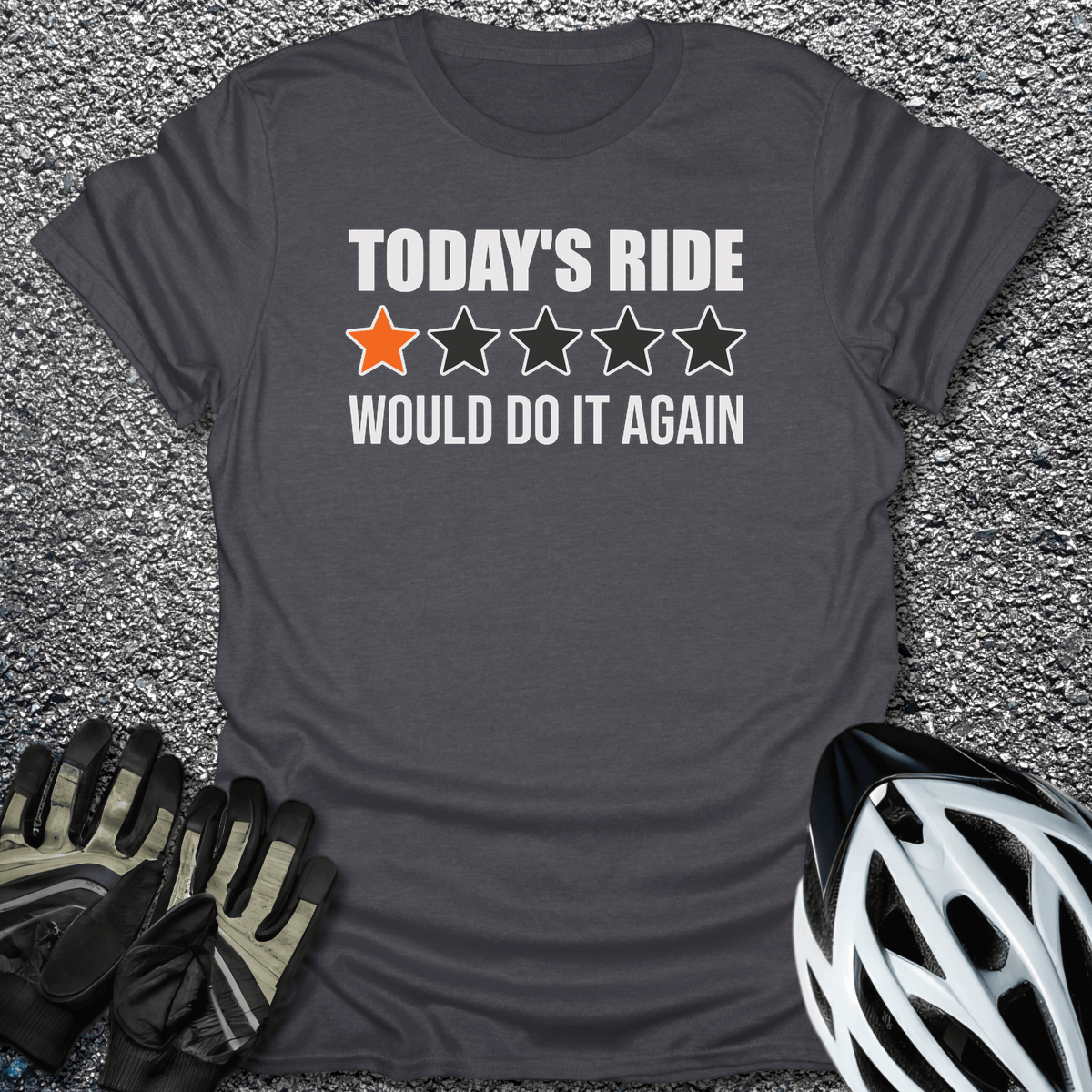 Would Do Again T-Shirt in Dark Heather / S from CycleTees