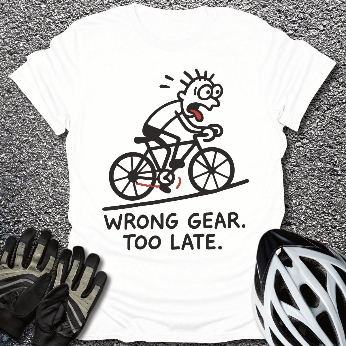 Wrong Gear T-Shirt in White / S from CycleTees