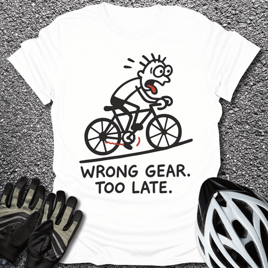 Wrong Gear T-Shirt in White / S from CycleTees