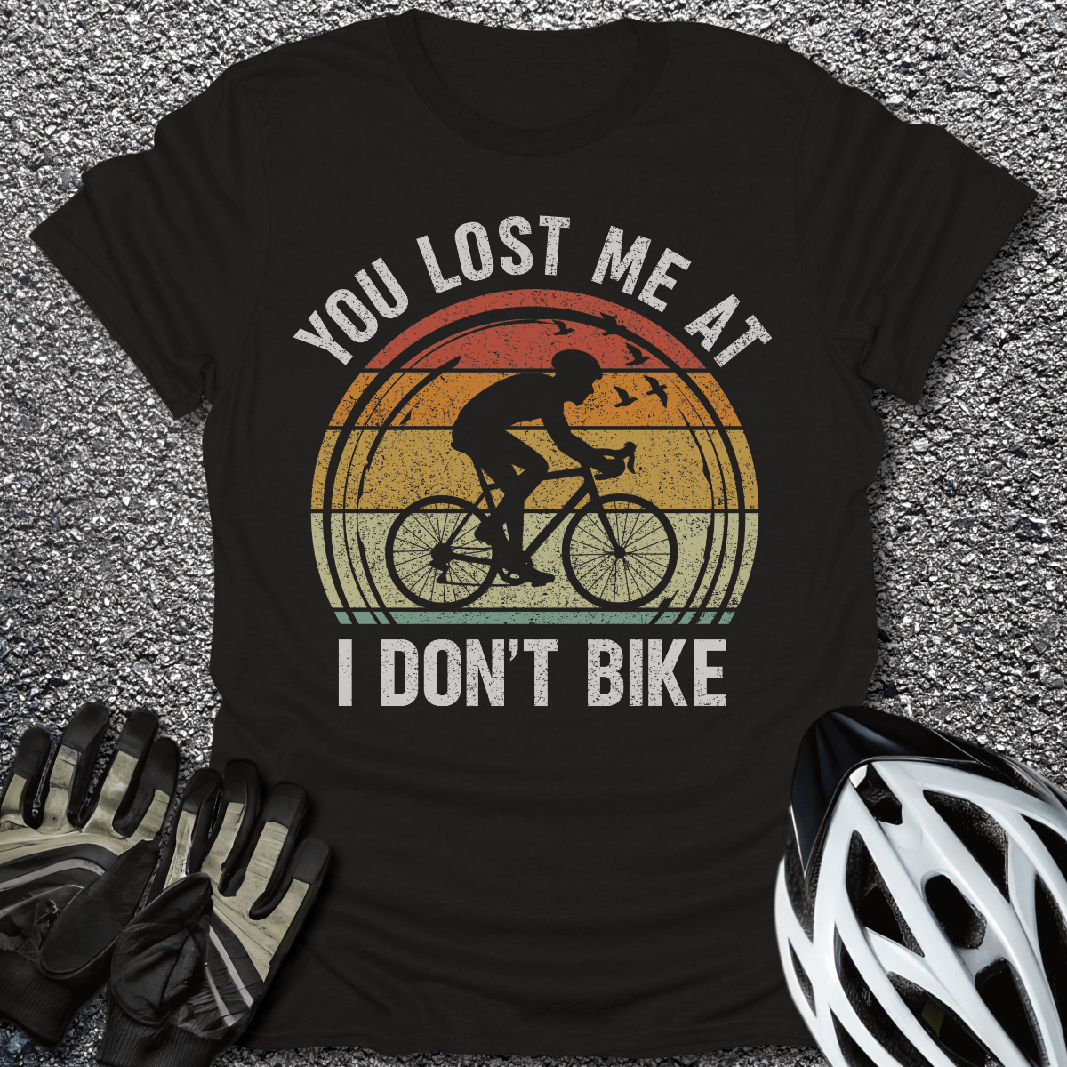 You Lost Me At T-Shirt in Black / S from CycleTees